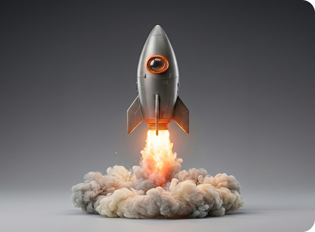 Rocket launching upward